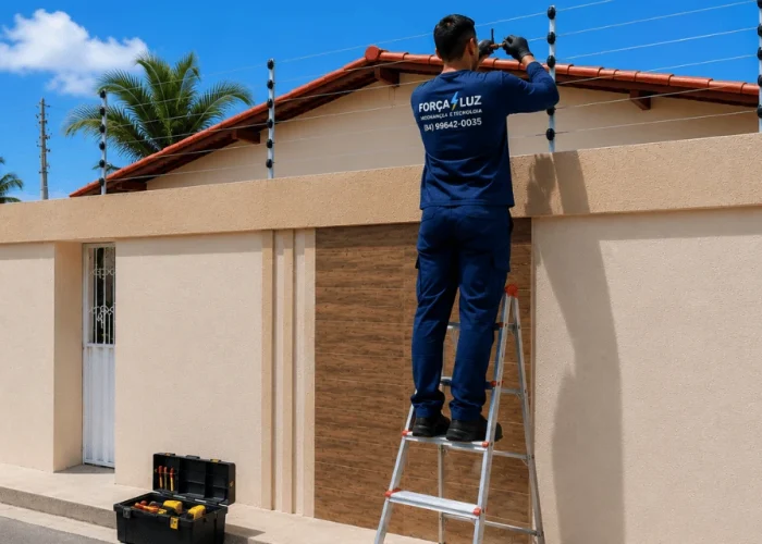 Força e Luz realiza manutenção de cerca elétrica em Natal e Grande Natal.